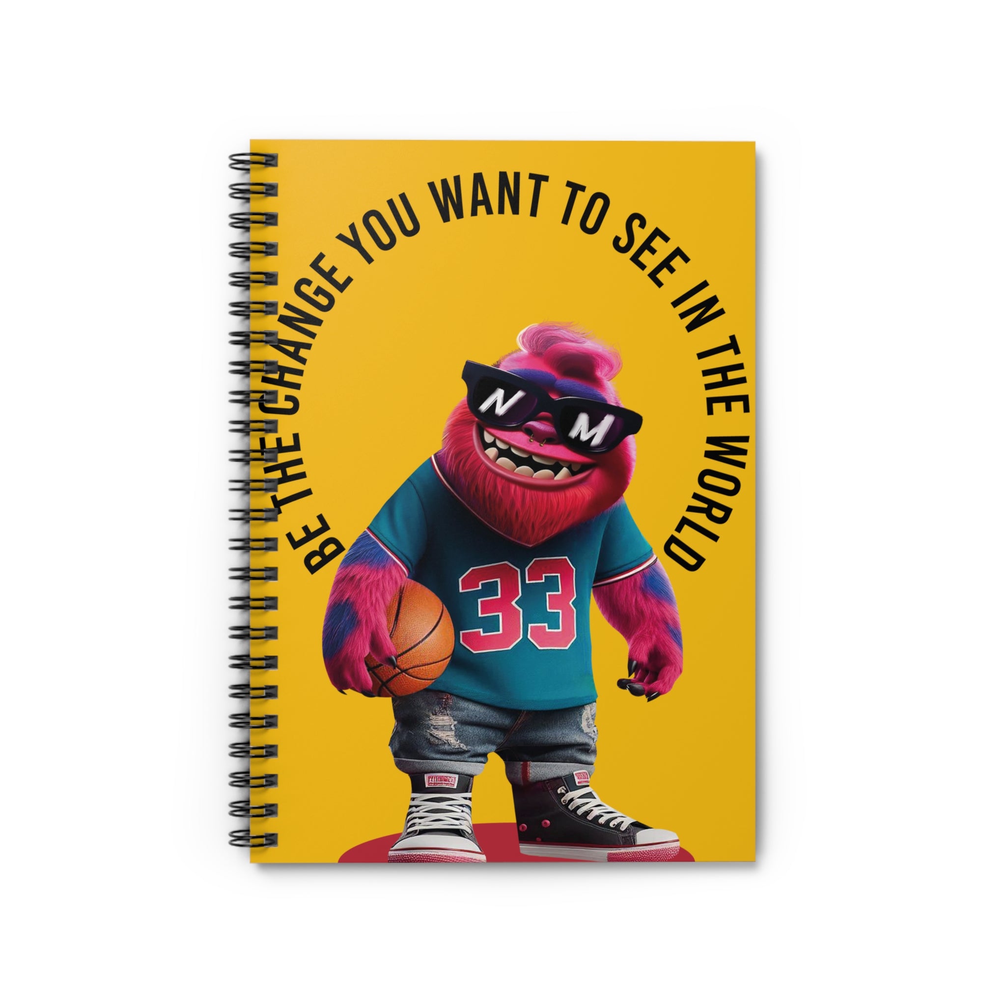 Image of Spiral Notebook with Ruled Line – 118 Pages, Durable Printed Cover